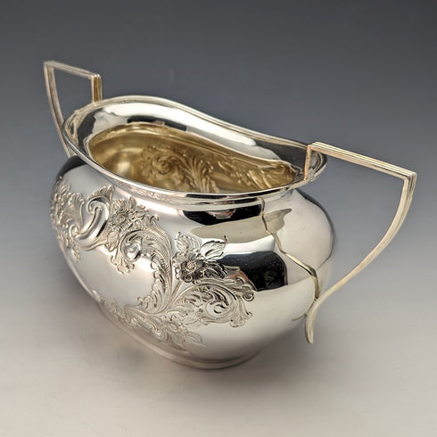 約 1900 年英國古董鍍銀糖罐 Needham、小牛肉和 Tyzach